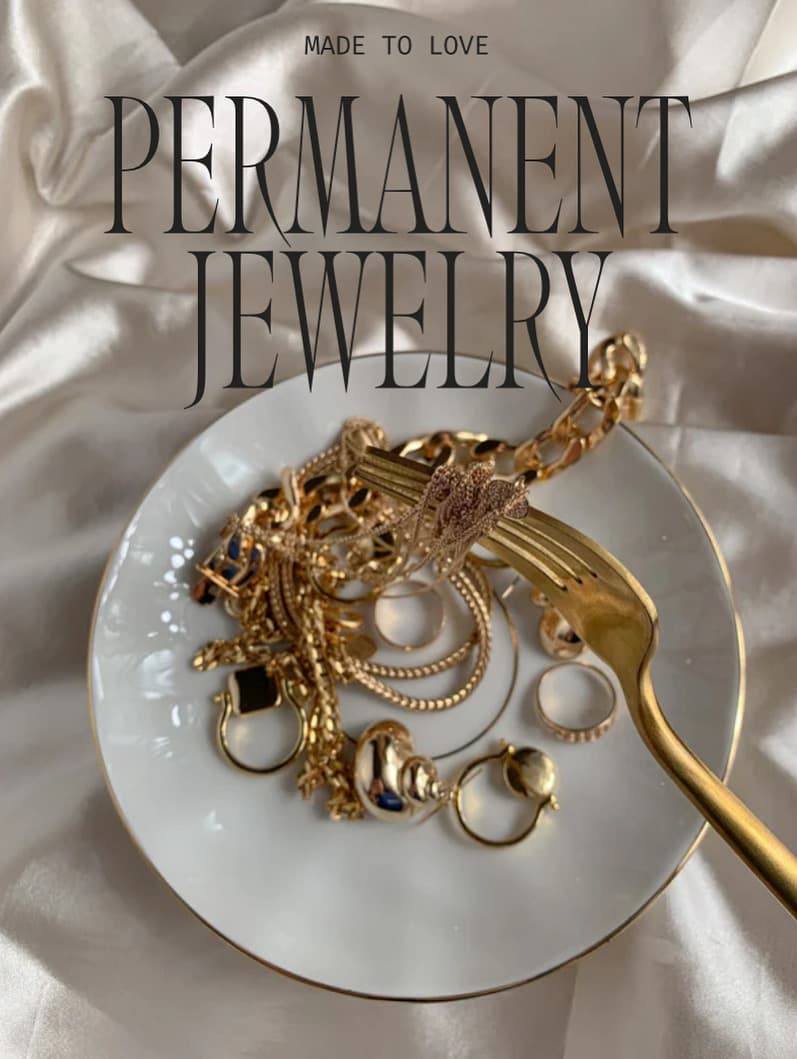 Gold jewelry flatlay